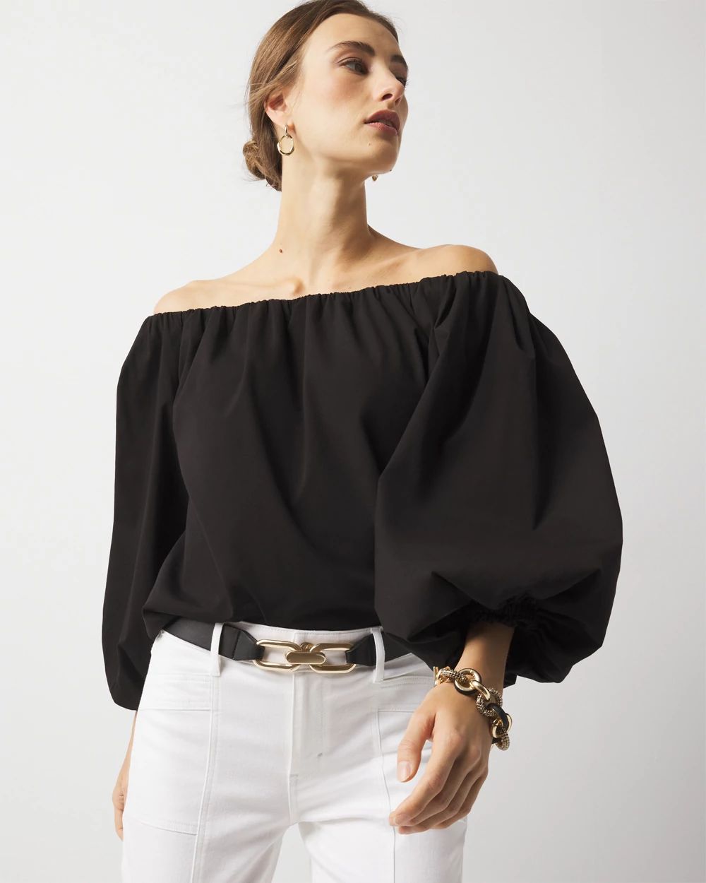 Off-the-Shoulder Drama Sleeve Blouse | White House Black Market